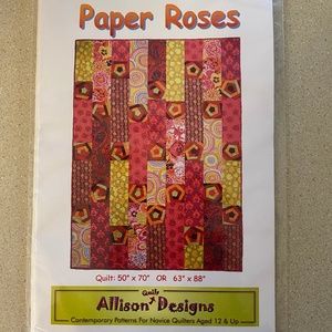 Paper Roses Quilt by Allison Quilt Designs ~ Kit ~ Pattern and Fabric
